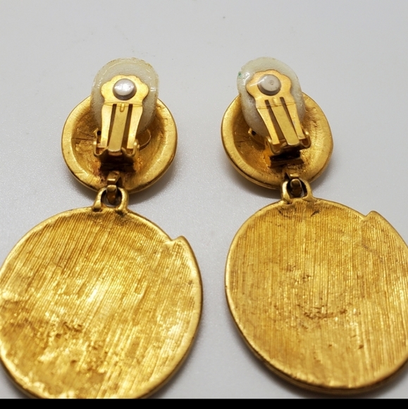 Vintage Maxine Denker Signed Rare Door Knocker Earrings - Picture 6 of 8